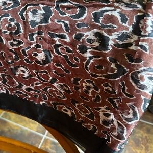 Chan Luu 100% silk leopard print scarf NWT